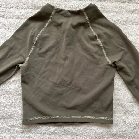 Army green TNA quarter zip tank top - Picture 2 of 4